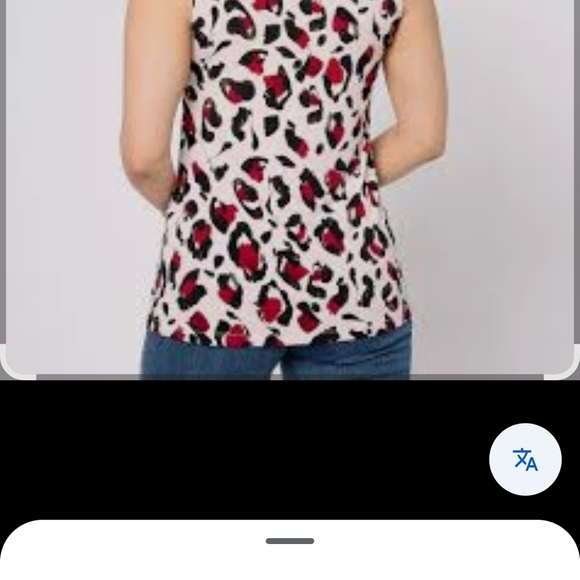 Susan Graver Black and White Sleeveless High Low Blouse - Picture 2 of 9